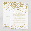 Search for surprise 21st birthday invitations Gold glitter