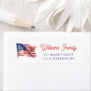 Search for fourth of july return address labels Red white and blue
