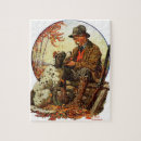 Search for hunting dog puzzles Gun