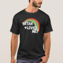 Search for satan loves me tshirts Funny