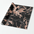 Search for rose gold marble wrapping paper Black