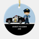 Search for police car christmas tree decorations Cop