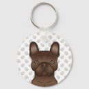 Search for chocolate brown key rings Frenchie