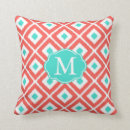 Search for coral and turquoise cushions Trendy