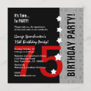 Search for funny 75th birthday invitations Milestone