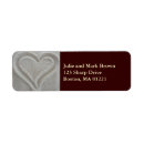 Search for heart in sand return address labels Beach