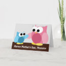 Search for owl mothers day cards Blue