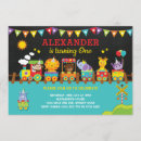 Search for train 1st birthday invitations Animals