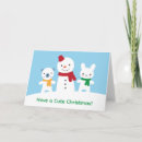 Search for cute bunny christmas cards Winter