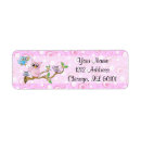 Search for cartoon flower return address labels Pink
