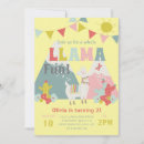 Search for llama birthday invitations Pastel