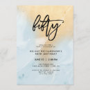Search for blue and gold 50th birthday invitations Trendy