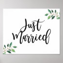 Search for just married signs Greenery