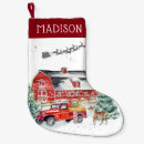 Search for red truck christmas stockings Country