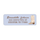 Search for cowboy boot return address labels Blue
