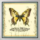 Search for flowers butterflies posters Cream