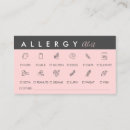 Search for allergy business cards Allergies