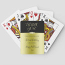 Search for 40th birthday playing cards Black and gold