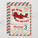 Search for vintage aeroplane birthday invitations Party