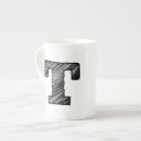 Search for letter t monogram mugs Black and white