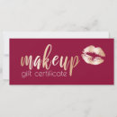 Search for makeup artist business gift certificates Simple