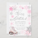 Search for pink and silver baby shower invitations Winter onederland