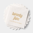 Search for 25th birthday napkins Elegant