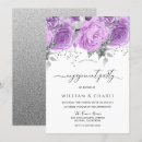 Search for purple and silver engagement party invitations Flowers
