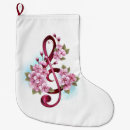Search for music notes christmas stockings Pink