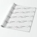 Search for merry christmas calligraphy wrapping paper Black