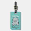 Search for hippo luggage tags Illustration
