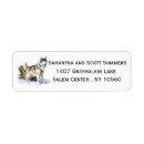 Search for malamute return address labels Watercolor