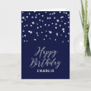 Search for blue and silver birthday cards Modern