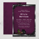 Search for purple black silver wedding invitations Gothic