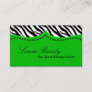 Search for zebra patterns business cards Salon