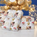 Search for white and gold wrapping paper Merry christmas