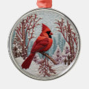 Search for red cardinal bird christmas tree decorations Winter