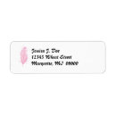 Search for pink feathers return address labels Flamingo