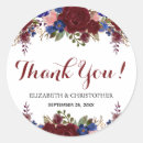Search for thank you floral wedding stickers Marsala