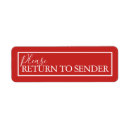 Search for to sender return address labels Red