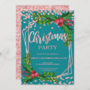Search for teal christmas invitations Watercolor