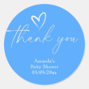 Search for thank you blue baby shower stickers Simple