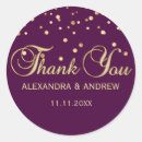 Search for plum and gold wedding stickers Elegant