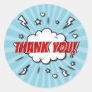Search for superhero thank you stickers For kids