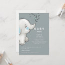 Search for teal elephant baby shower invitations Watercolor