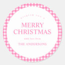 Search for retro pink gingham stickers Vintage