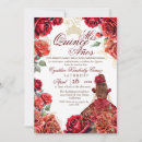 Search for red rose quinceanera invitations Princess