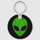 Search for alien head key rings Green