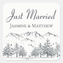 Search for rustic tree wedding stickers Snow