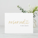 Search for gold reserved wedding signs Calligraphy